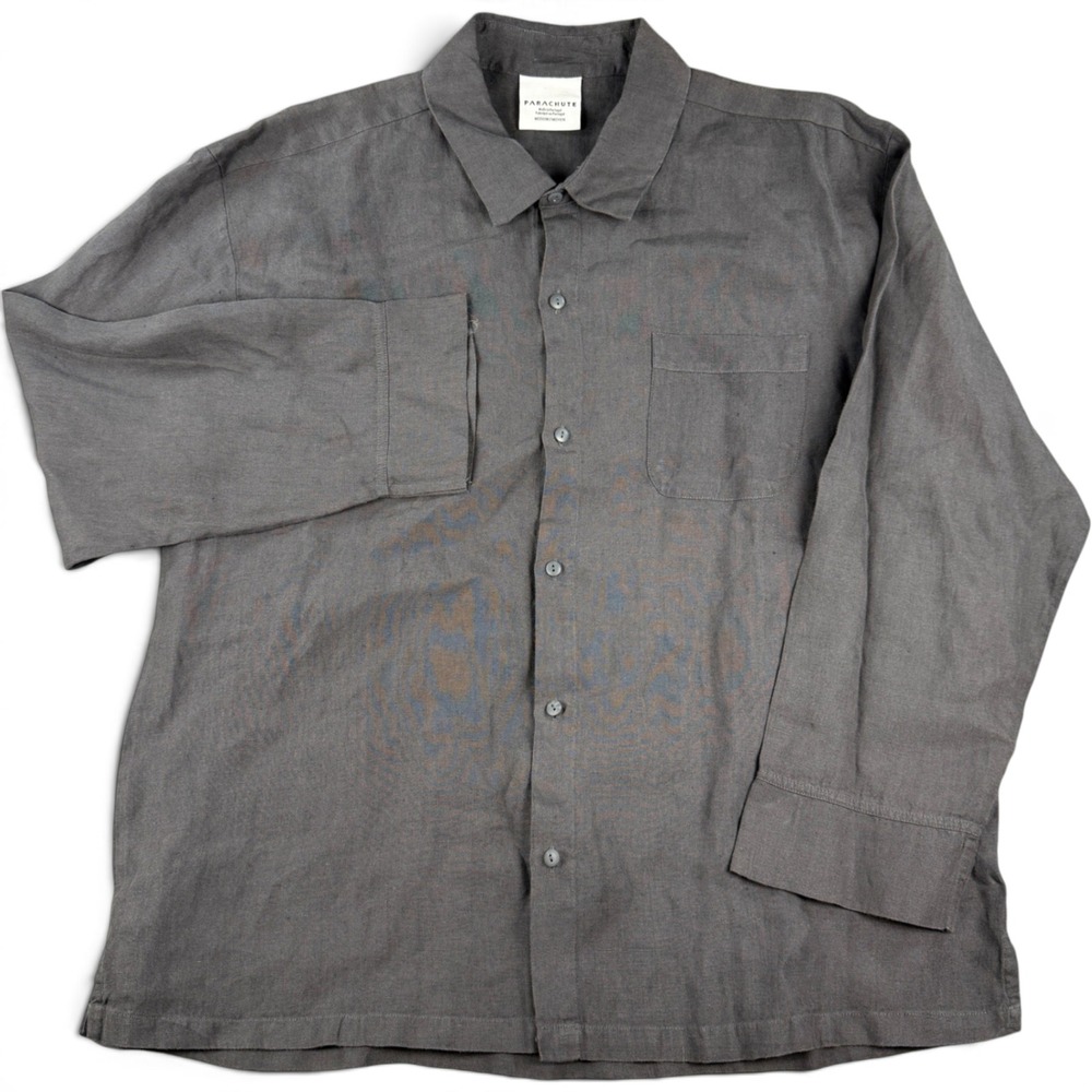 Parachute Home  - Oversized Linen Lounge Shirt - Men M (24.5" chest x 29 length)